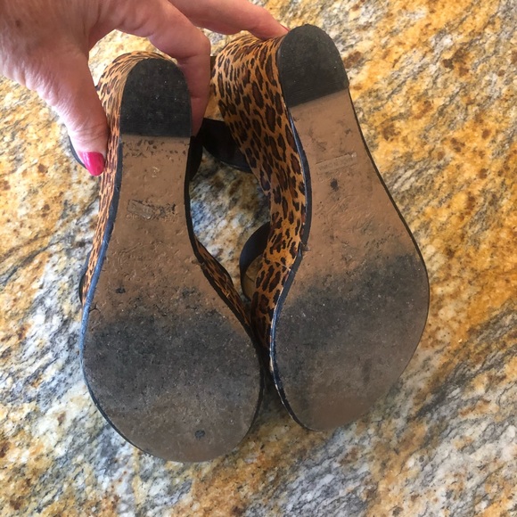 Hale Bob animal print wedge sandals - size 9 - Picture 9 of 9